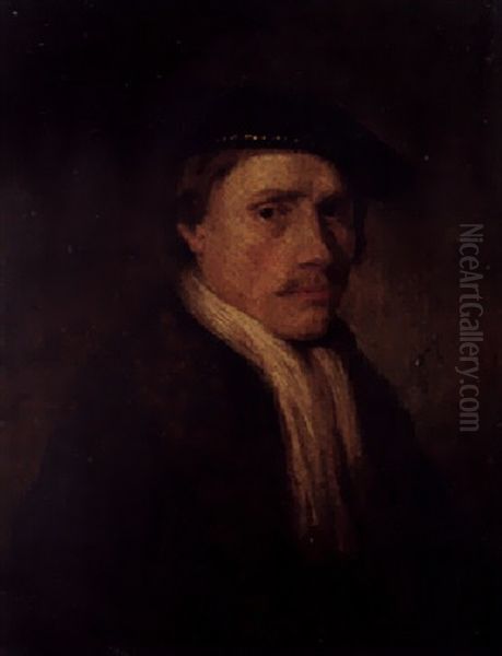 Portrat Eines Jungen Mannes Mit Barett Oil Painting by Govaert Flinck Cleve
