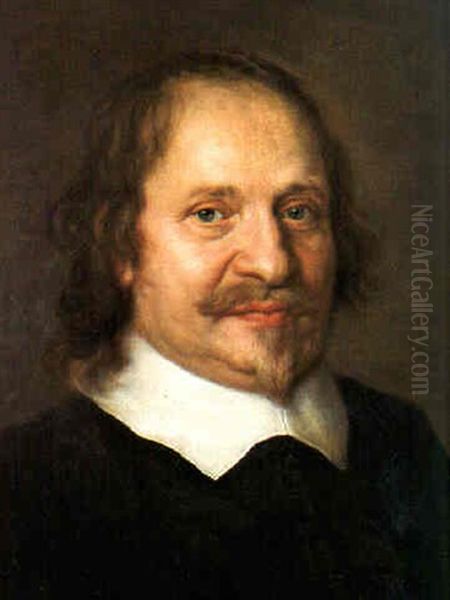 Portrait Of Andries De Graeff, Wearing Black Costume And Lace Collar Oil Painting by Govaert Flinck Cleve