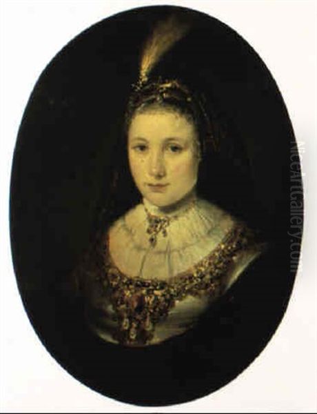 Ritratto Di Donna Oil Painting by Govaert Flinck Cleve