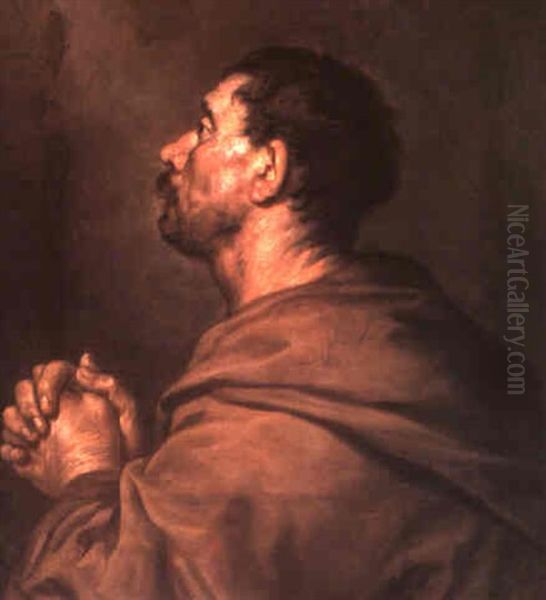 Man At Prayer Oil Painting by Govaert Flinck Cleve