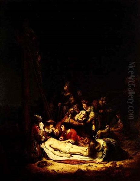 The Deposition Oil Painting by Govaert Flinck Cleve