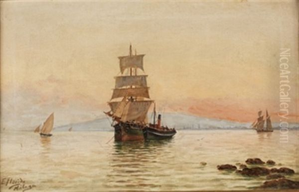 Marina Oil Painting by Enrique Florido Bernils