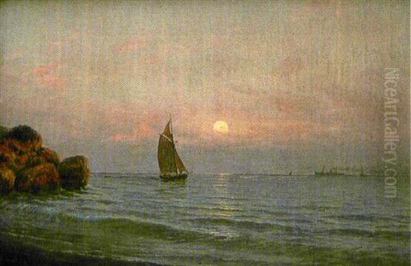 Playa De Malaga Oil Painting by Enrique Florido Bernils