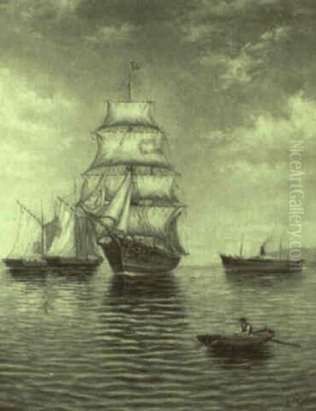 Veleros Oil Painting by Enrique Florido Bernils