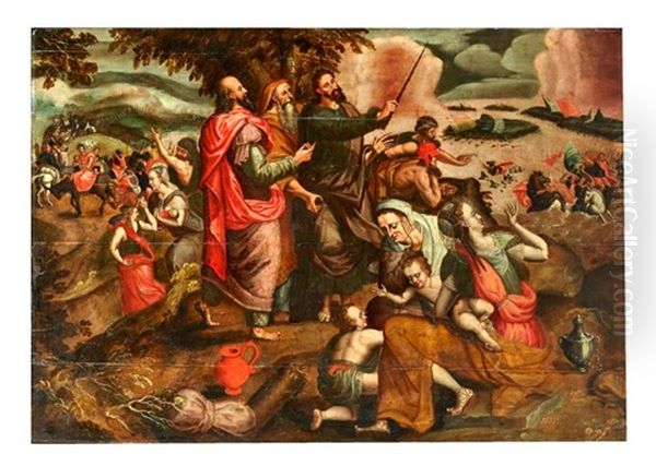 Le Passage De La Mer Rouge Oil Painting by Frans Floris