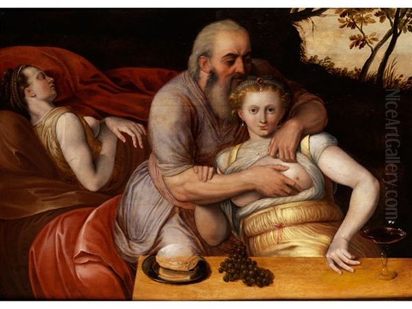 Lot Und Seine Tochter Oil Painting by Frans Floris