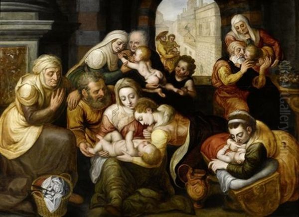 Heilige Sippe Oil Painting by Frans Floris