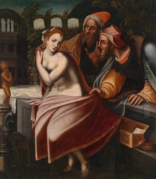 Susanna Und Die Alten Oil Painting by Frans Floris