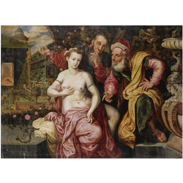 Susanna And The Elders Oil Painting by Frans Floris