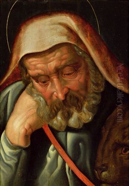 Der Evangelist Markus Oil Painting by Frans Floris