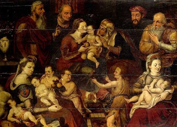 Allegorie De La Charite Oil Painting by Frans Floris