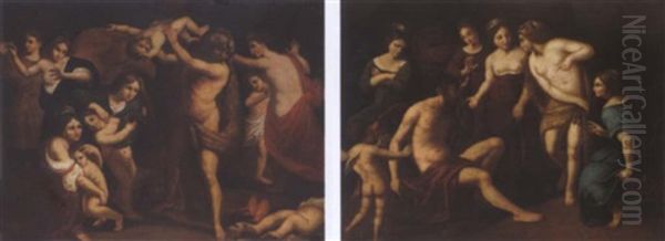 Die Taten Des Herkules: Der Rasende Herkules Oil Painting by Frans Floris