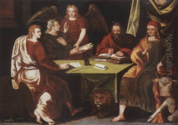 The Four Evangelists Oil Painting by Frans Floris