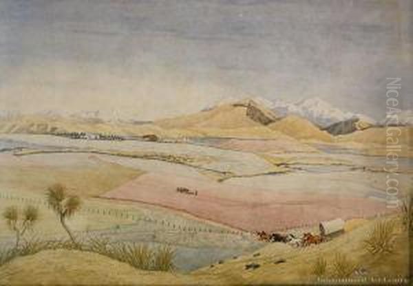 Birchwood Station, Takitimu Mountains, Southland Oil Painting by Christopher Aubrey