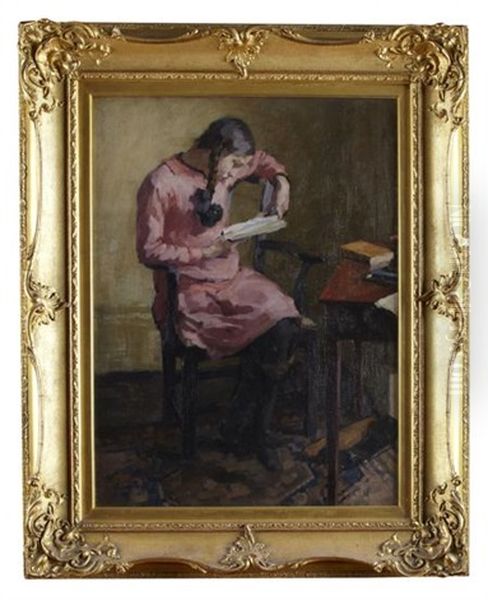 The Schoolgirl Oil Painting by David Foggie