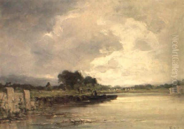 Campagna A Fiumetto, Viareggio Oil Painting by Carlo Follini