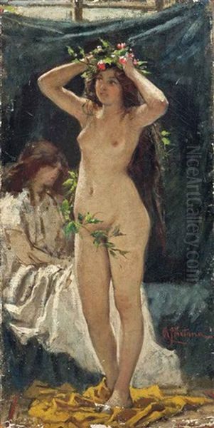 Flora Oil Painting by Roberto Fontana