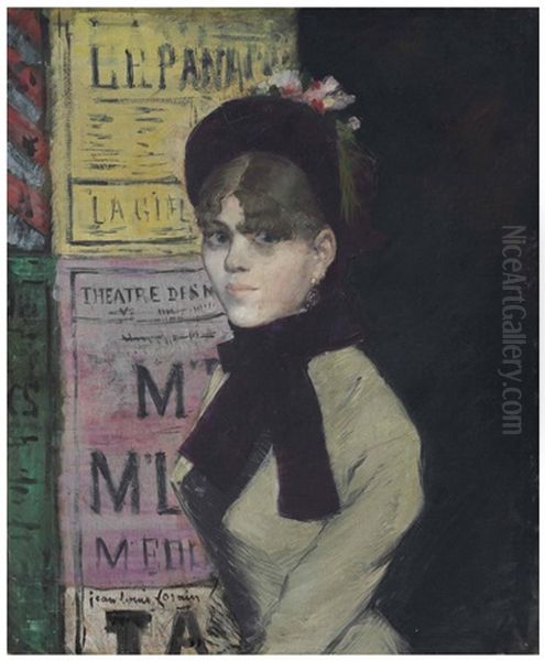 La Femme Aux Affiches Oil Painting by Jean-Louis Forain