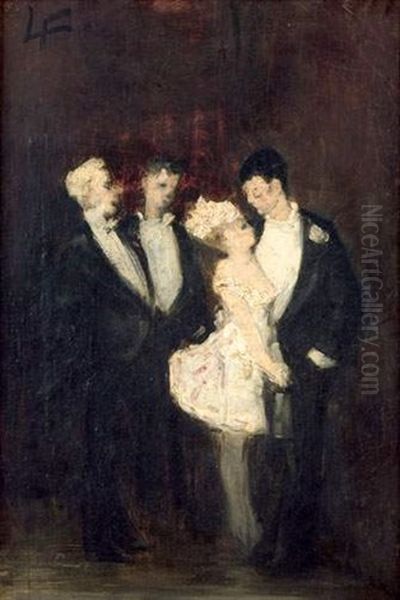 La Gommeuse Et Les Cercleux Oil Painting by Jean-Louis Forain