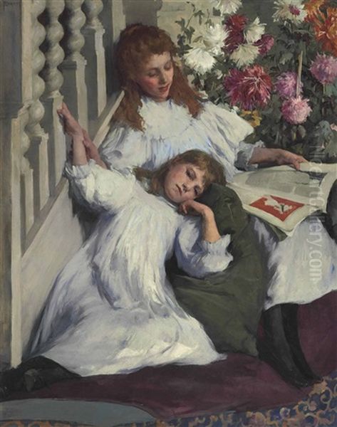 Sisters Oil Painting by Elizabeth Stanhope Forbes