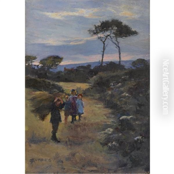 The Haymaker Oil Painting by Elizabeth Stanhope Forbes