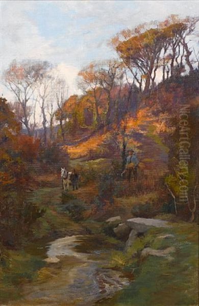 The Path To The Village Oil Painting by Elizabeth Stanhope Forbes