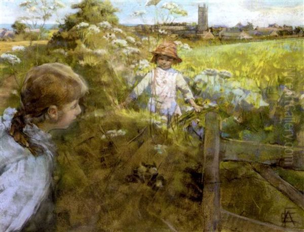 Hide And Seek Oil Painting by Elizabeth Stanhope Forbes