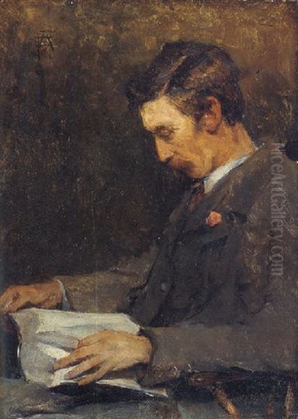 Portrait Of Stanhope Forbes Oil Painting by Elizabeth Stanhope Forbes