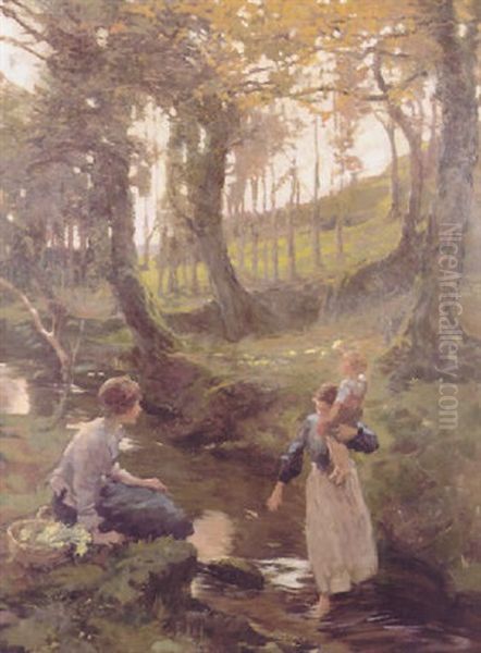 The Ford Oil Painting by Elizabeth Stanhope Forbes