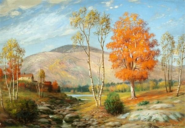 Autumn Landscape, Minden Oil Painting by John Colin Forbes