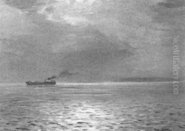 Moonlight, Toronto Harbour Oil Painting by John Colin Forbes