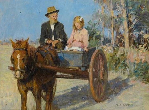 A Ride Across The Fields Oil Painting by Maud Stanhope Forbes
