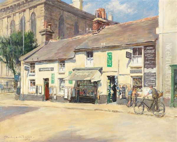 An Old Quarter Of Penzance Oil Painting by Stanhope Alexander Forbes