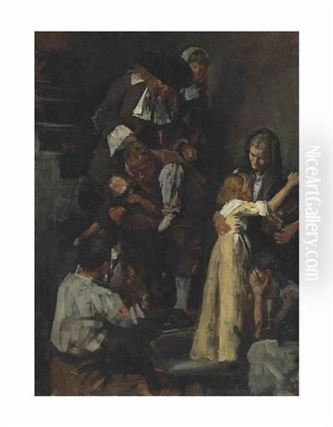 Study For The Great Fire Of London Oil Painting by Stanhope Alexander Forbes