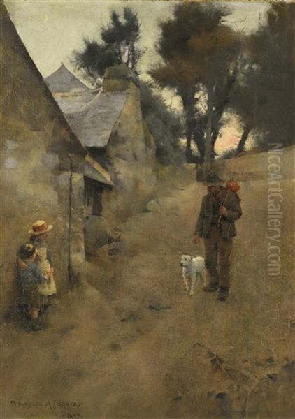 The Road Above St Ives Oil Painting by Stanhope Alexander Forbes