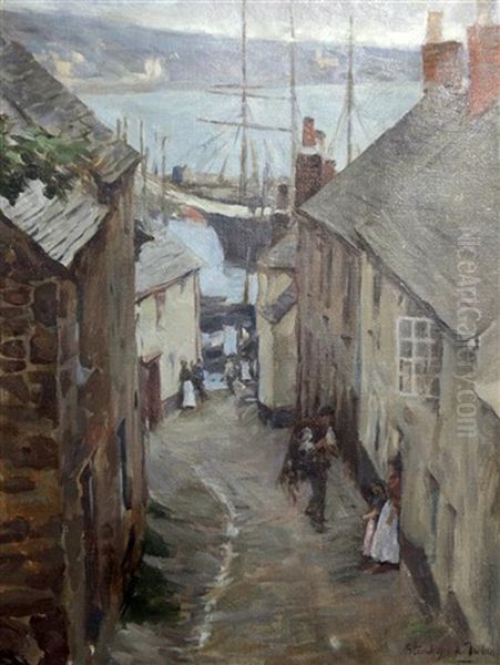 Newlyn, Cornwall Oil Painting by Stanhope Alexander Forbes