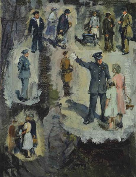 Study For 'causewayhead, Penzance Oil Painting by Stanhope Alexander Forbes