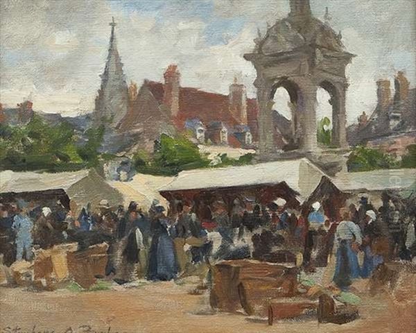 Breton Market, June Oil Painting by Stanhope Alexander Forbes
