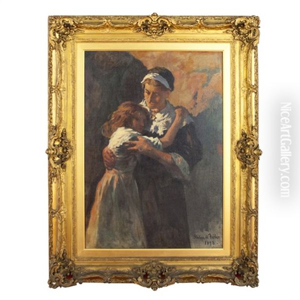 Saved From The Flames Oil Painting by Stanhope Alexander Forbes