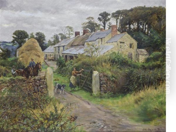 The End Of The Day's Work Oil Painting by Stanhope Alexander Forbes