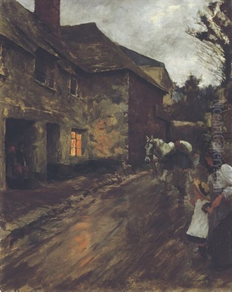 After A Day's Work Oil Painting by Stanhope Alexander Forbes