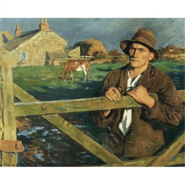 The Farmer Oil Painting by Stanhope Alexander Forbes