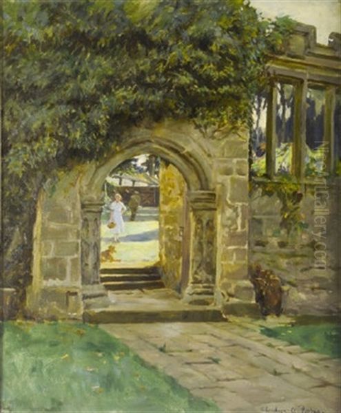 The Garden Gate Oil Painting by Stanhope Alexander Forbes