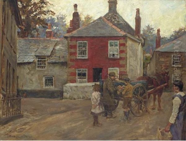 The Fruit Seller Oil Painting by Stanhope Alexander Forbes