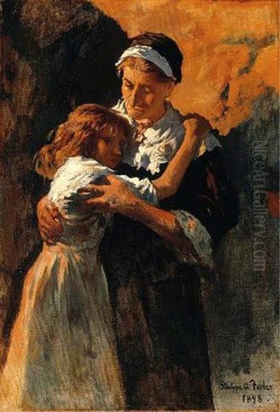 The Embrace Oil Painting by Stanhope Alexander Forbes