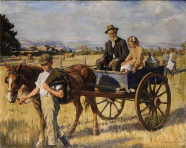 The Short Cut Across The Fields Oil Painting by Stanhope Alexander Forbes