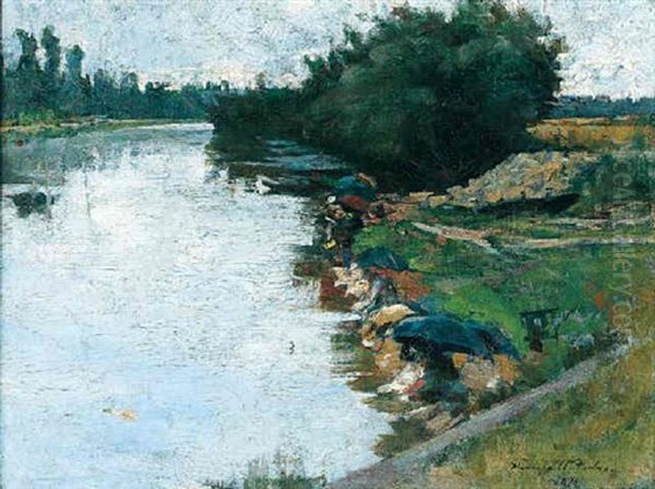 Fishermen Oil Painting by Stanhope Alexander Forbes