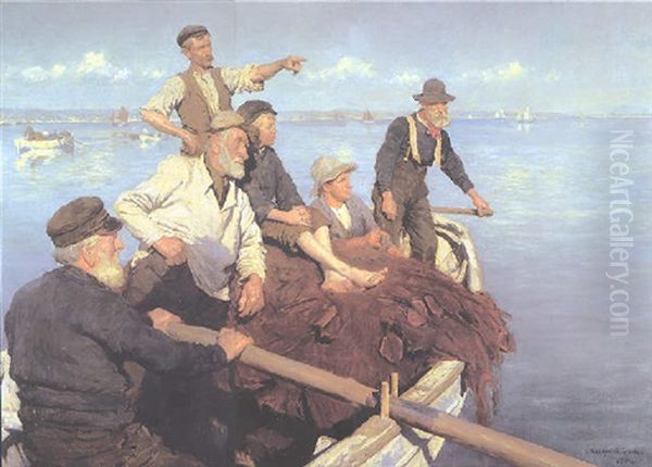 The Seine Boat Oil Painting by Stanhope Alexander Forbes