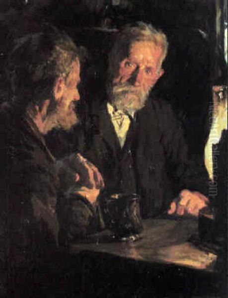 Old Cronies Oil Painting by Stanhope Alexander Forbes