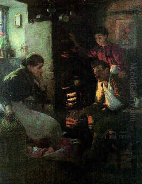 Story Of The Veldt Oil Painting by Stanhope Alexander Forbes